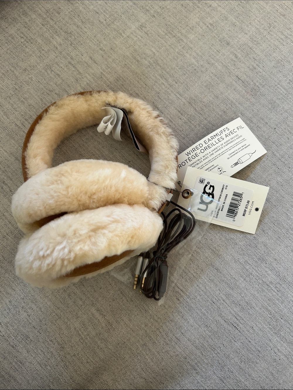 UGG Chestnut Shearling On-Ear Headphones